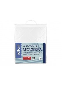 Cubrecolchón Microfibra Aloe Vera Impermeable Velfont.