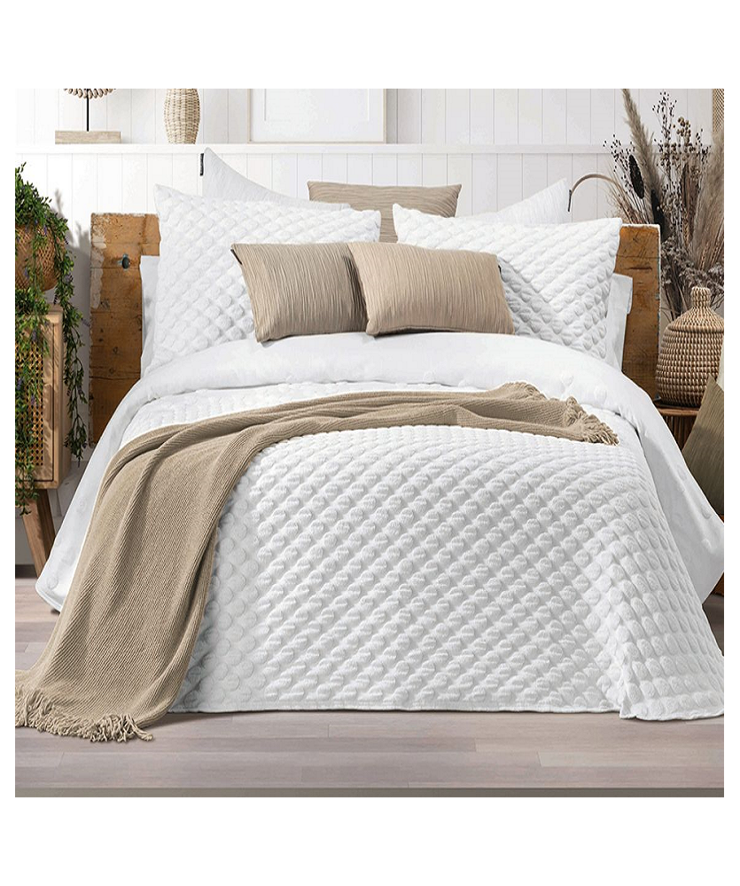 Colcha Pique Modelo Lido Beige Cama 135 Cm. con Ofertas en Carrefour